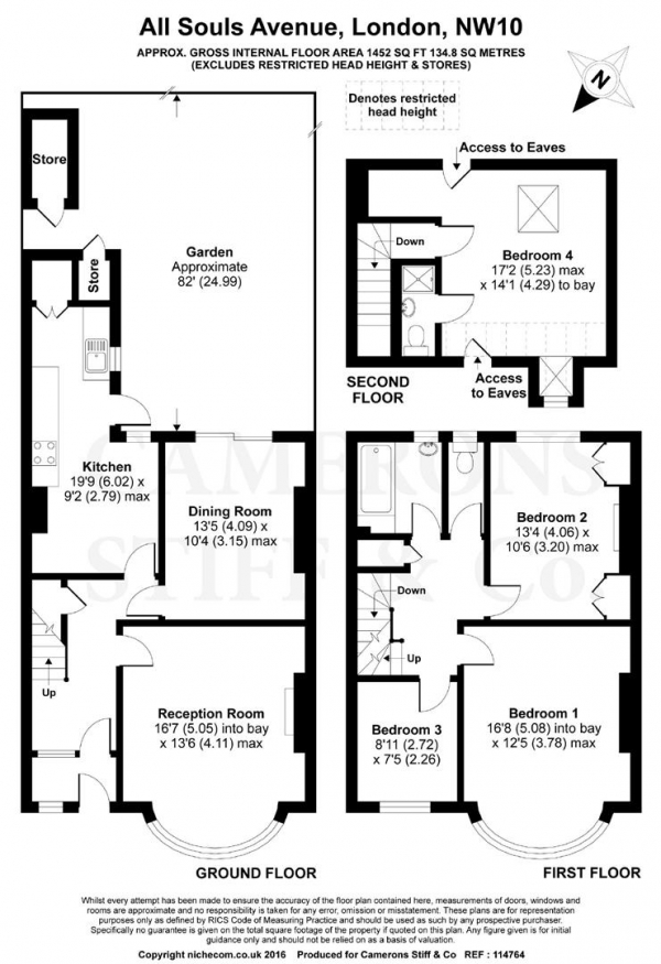 Floor Plan Image for 4 Bedroom Terraced House for Sale in All Souls Avenue, Kensal Rise