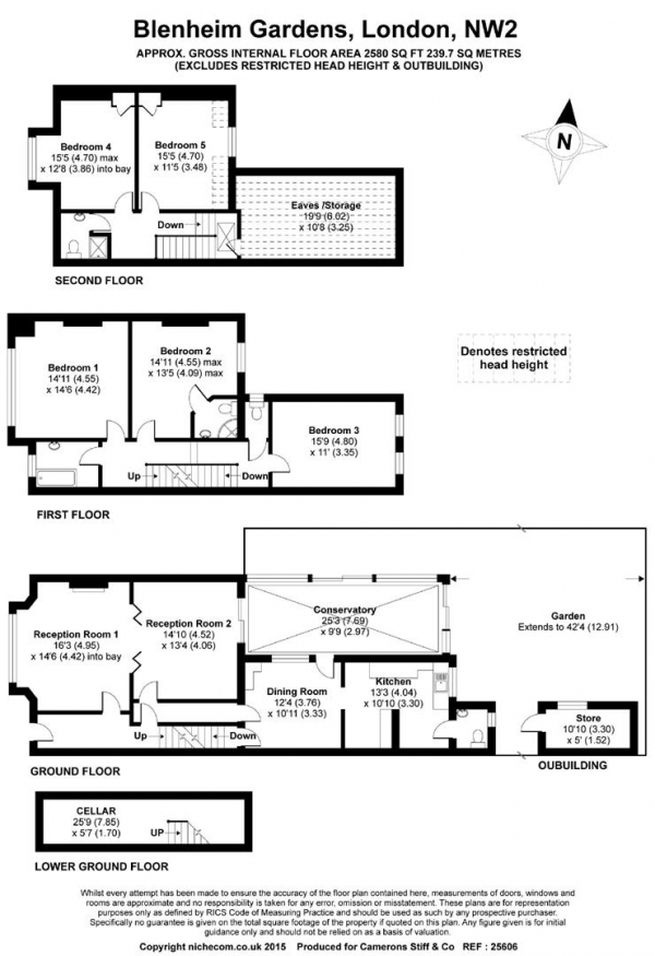 Floor Plan Image for 5 Bedroom Semi-Detached House for Sale in Blenheim Gardens, Willesden Green