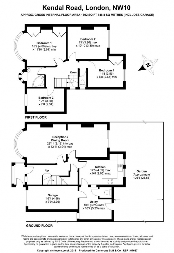 Floor Plan Image for 4 Bedroom Semi-Detached House for Sale in Kendal Road, Dollis Hill