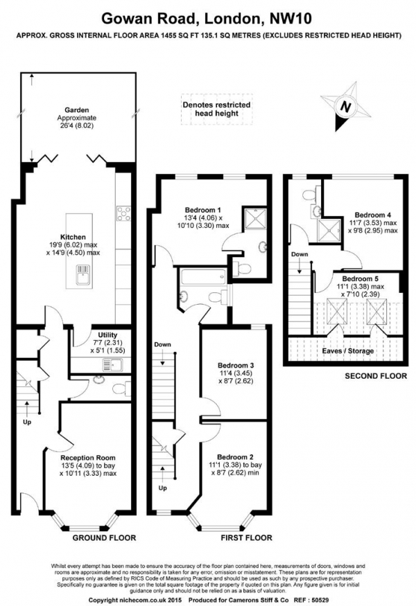 Floor Plan Image for 5 Bedroom Terraced House for Sale in Gowan Road, Willesden