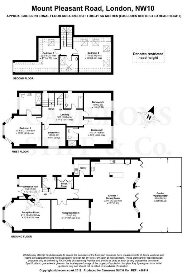 Floor Plan Image for 6 Bedroom Detached House for Sale in Mount Pleasant Road, Brondesbury Park