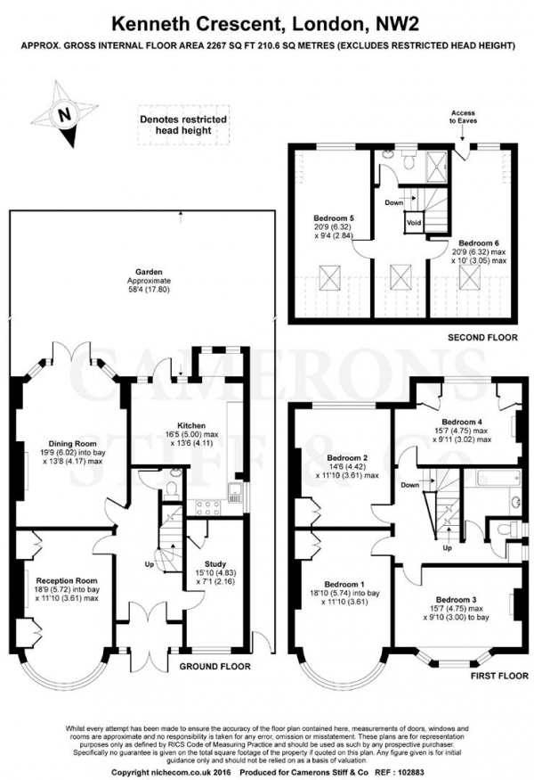 Floor Plan Image for 6 Bedroom Semi-Detached House for Sale in Kenneth Crescent, Cricklewood