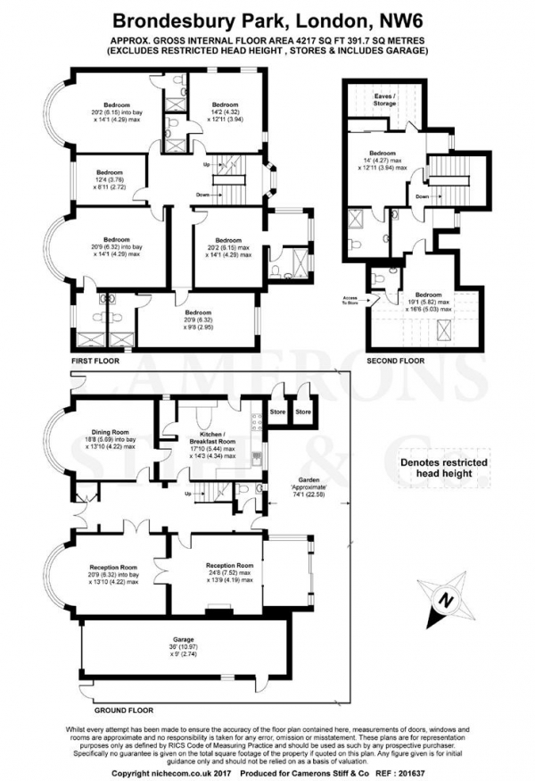 Floor Plan Image for 8 Bedroom Detached House for Sale in Brondesbury Park, Brondesbury Park