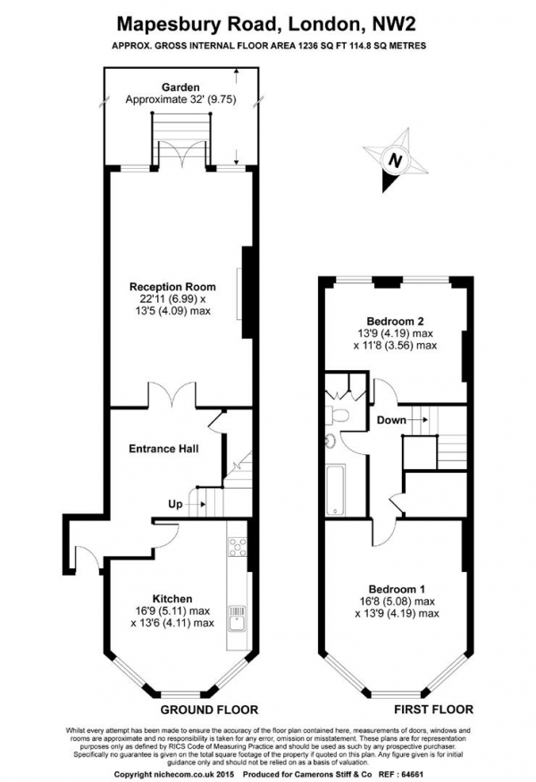 Floor Plan Image for 2 Bedroom Apartment for Sale in Mapesbury Road, Mapesbury Conservation Area