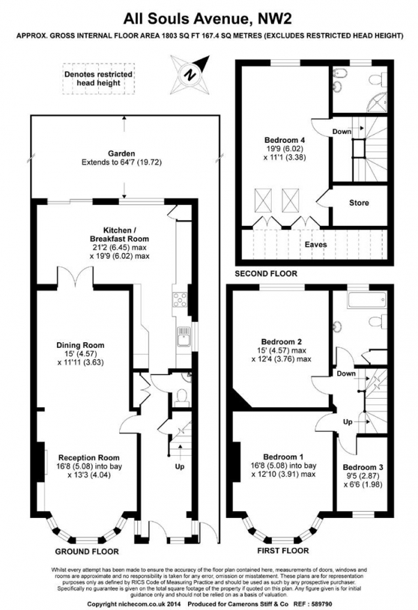 Floor Plan Image for 4 Bedroom Semi-Detached House for Sale in All Souls Avenue, Kensal Rise