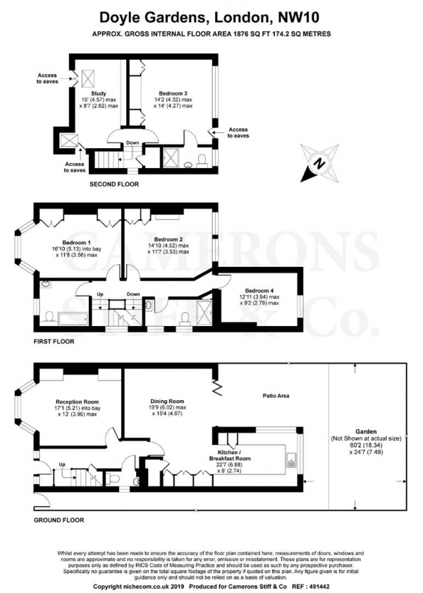 Floor Plan Image for 4 Bedroom Semi-Detached House for Sale in Doyle Gardens, Kensal Rise