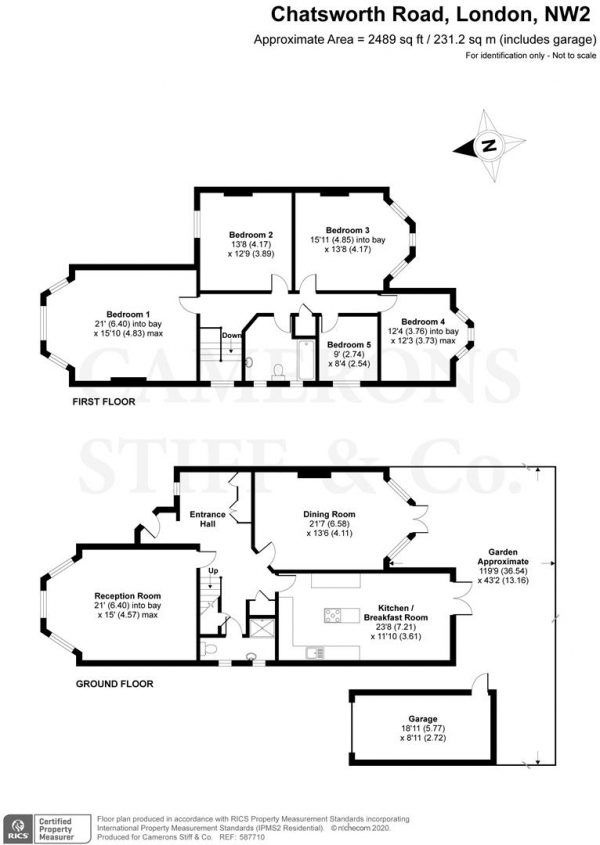 Floor Plan Image for 5 Bedroom Semi-Detached House for Sale in Chatsworth Road, London