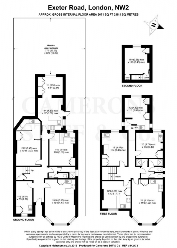 Floor Plan for 6 Bedroom Detached House for Sale in Exeter Road, NW2, NW2, 4SP -  &pound1,895,000