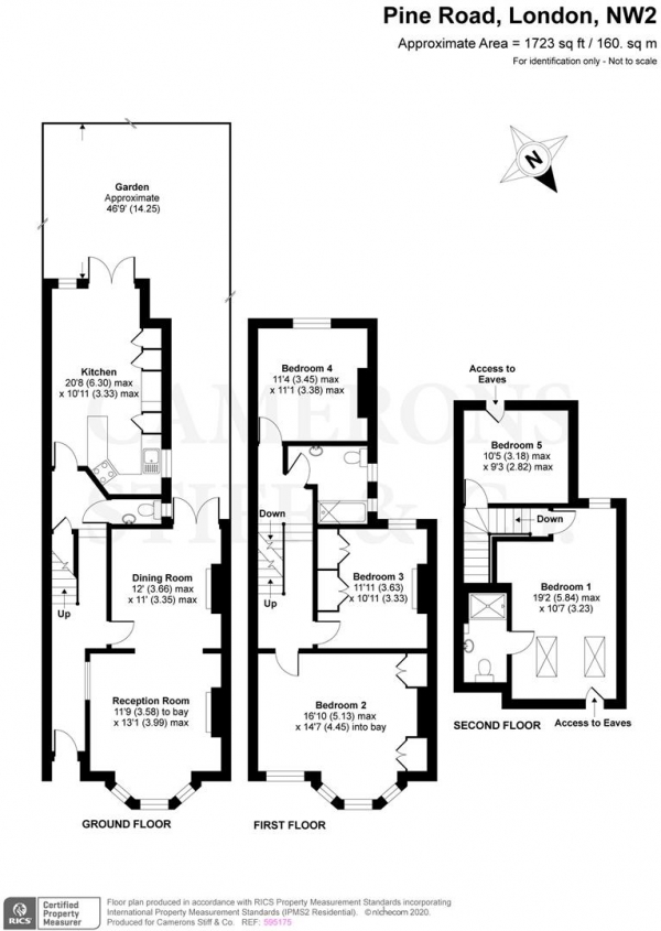 Floor Plan Image for 5 Bedroom Terraced House for Sale in Pine Road, London