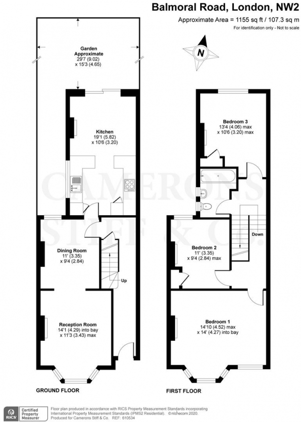 Floor Plan Image for 3 Bedroom Terraced House for Sale in Balmoral Road