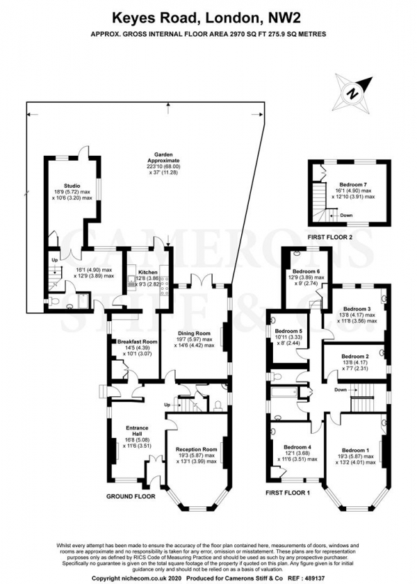 Floor Plan Image for 7 Bedroom Detached House for Sale in Keyes Road, Mapesbury Conservation Area