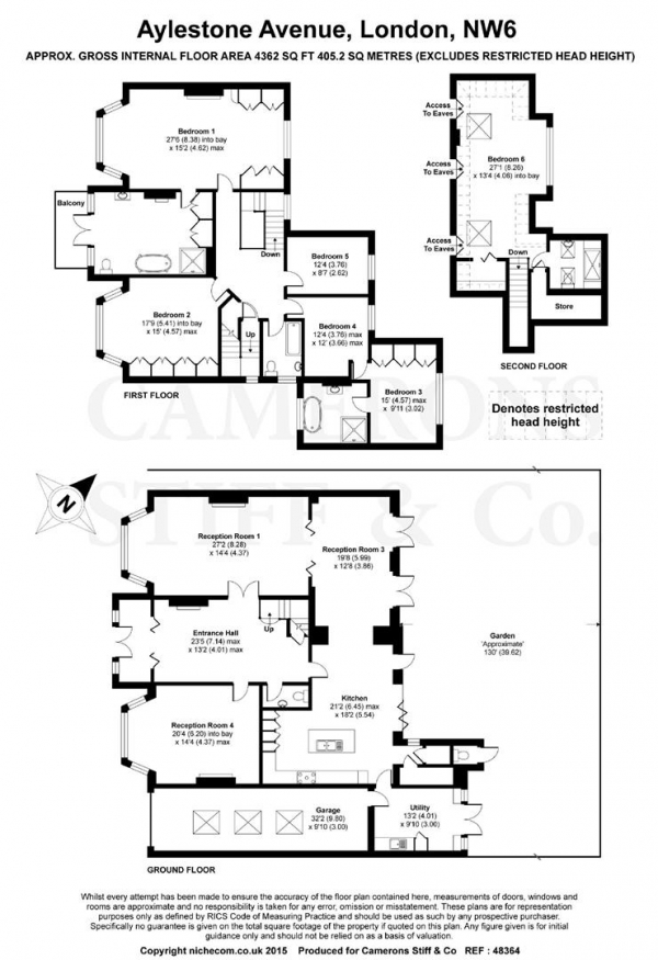 Floor Plan Image for 6 Bedroom Detached House for Sale in Aylestone Avenue, Brondesbury Park NW6