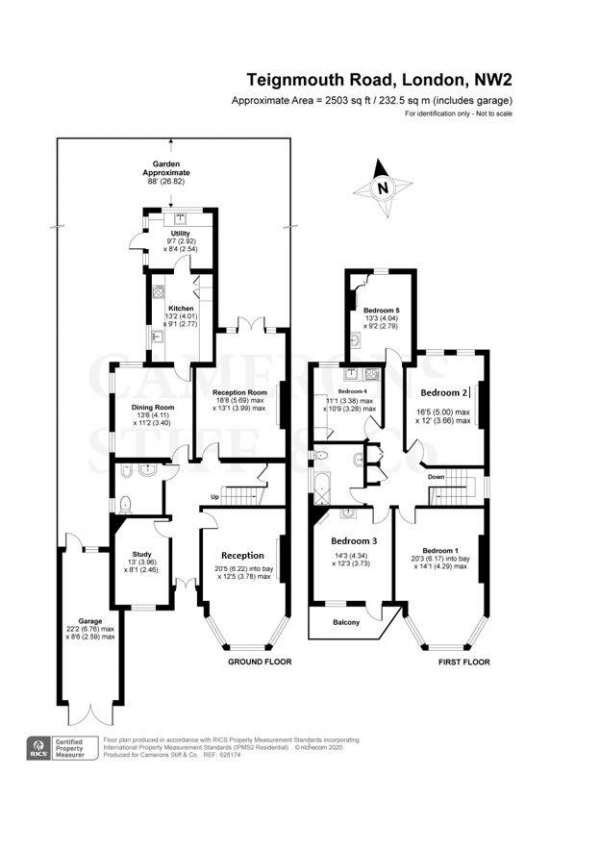 Floor Plan Image for 5 Bedroom Property for Sale in Teignmouth Road, London NW2