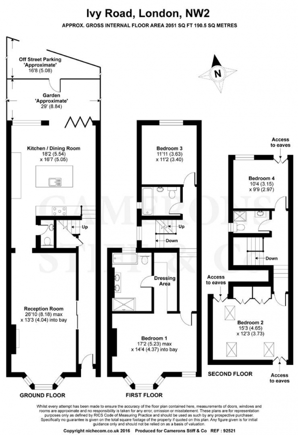 Floor Plan Image for 4 Bedroom Terraced House for Sale in Ivy Road, Cricklewood