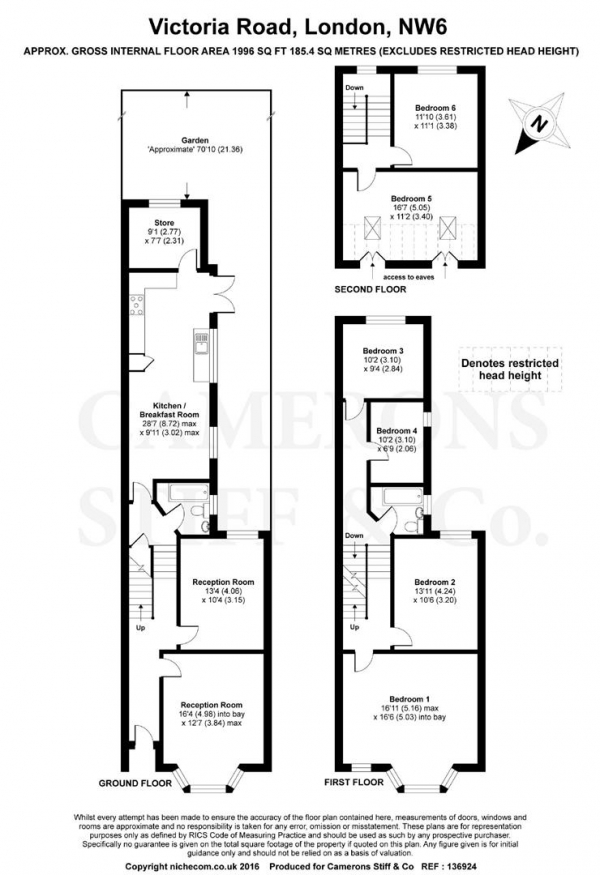 Floor Plan Image for 6 Bedroom Terraced House for Sale in Victoria Road, Queens Park NW6