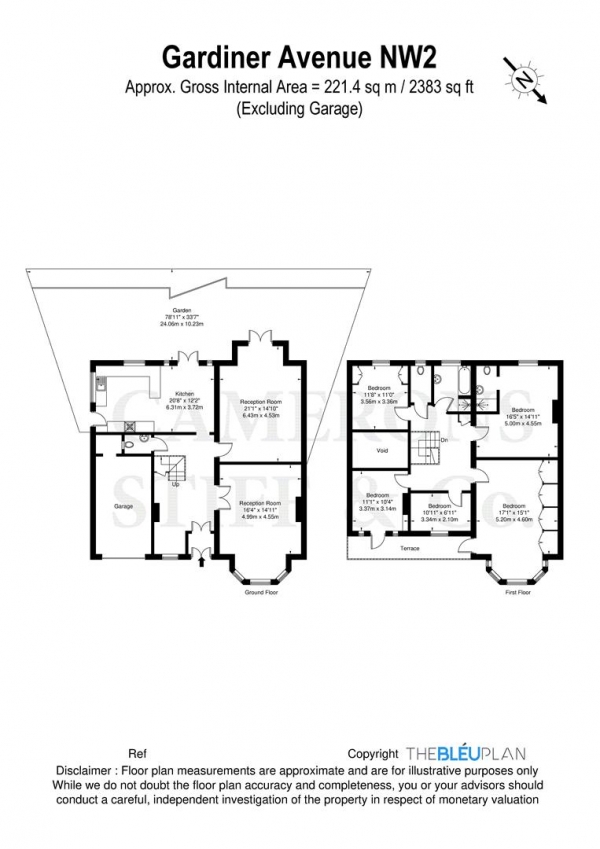 Floor Plan Image for 5 Bedroom Detached House for Sale in Gardiner Avenue, Crickelwood