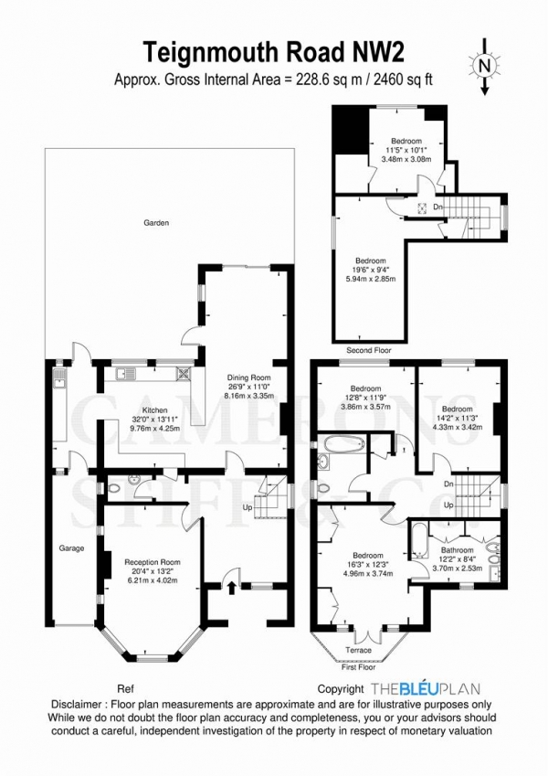 Floor Plan Image for 5 Bedroom Detached House for Sale in Teignmouth Road, London NW2