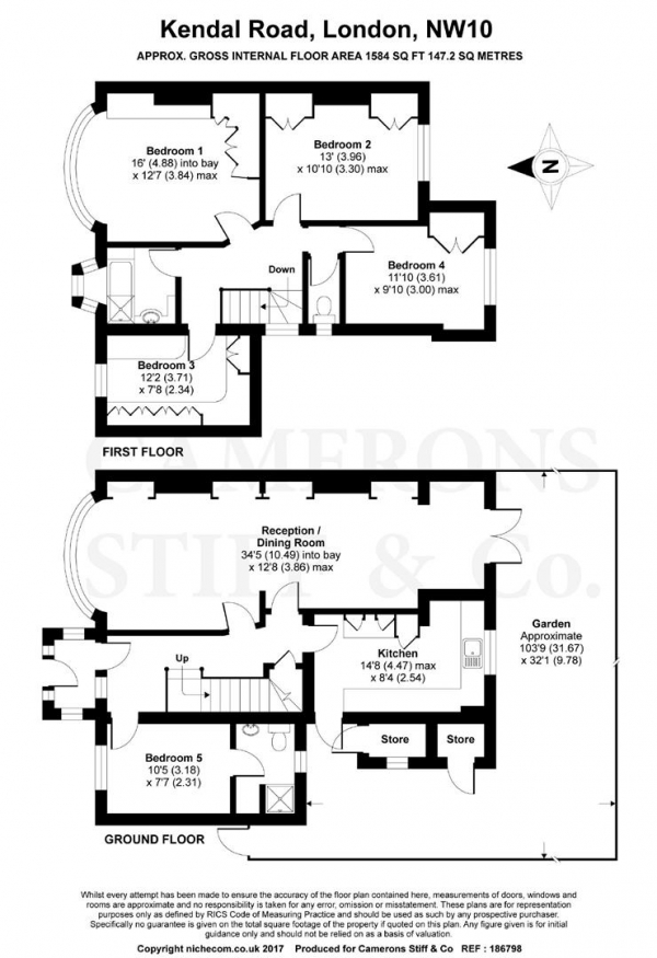 Floor Plan Image for 5 Bedroom Semi-Detached House for Sale in Kendal Road, Dollis Hill NW10