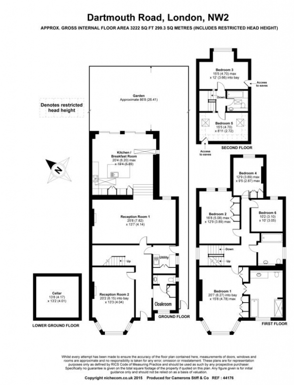 Floor Plan Image for 6 Bedroom Detached House for Sale in Dartmouth Road, Mapesbury NW2