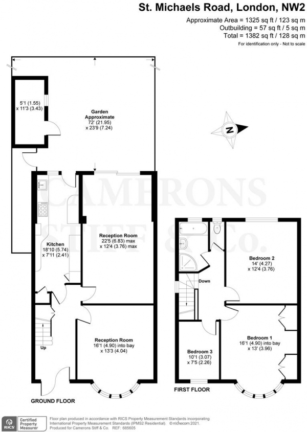 Floor Plan Image for 3 Bedroom Property for Sale in St. Michaels Road, London