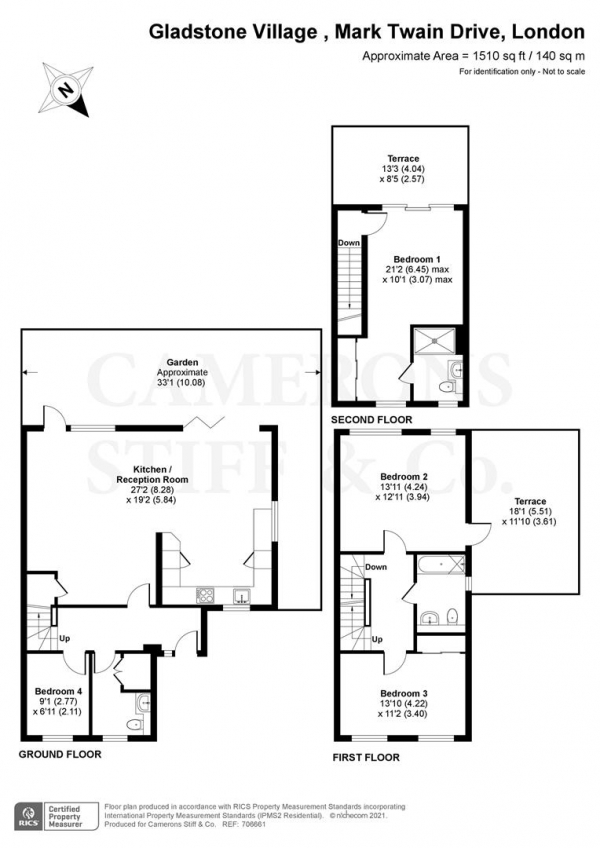 Floor Plan Image for 4 Bedroom Property for Sale in Gladstone Village, Mark Twain Drive NW2