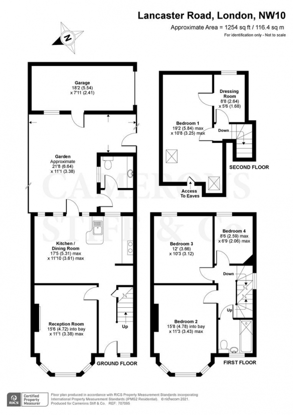 Floor Plan Image for 4 Bedroom End of Terrace House for Sale in Lancaster Road, Dollis Hill NW10