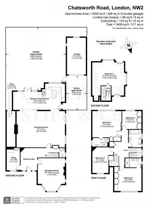 Floor Plan Image for 5 Bedroom Detached House for Sale in Chatsworth Road, London NW2