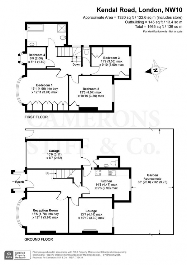 Floor Plan Image for 4 Bedroom Semi-Detached House for Sale in Kendal Road, London NW10