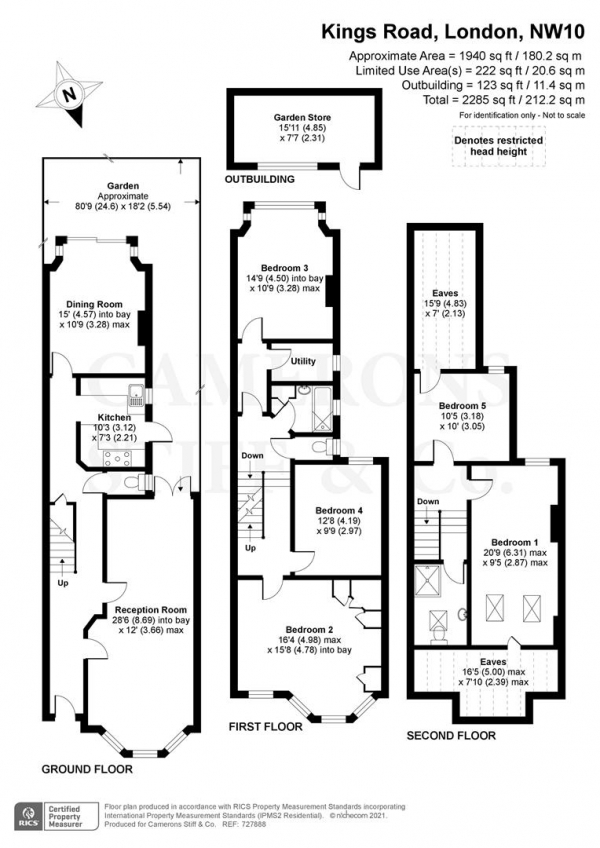 Floor Plan Image for 5 Bedroom Property for Sale in Kings Road, Willesden NW10