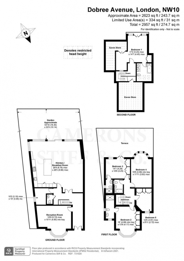 Floor Plan Image for 5 Bedroom Semi-Detached House for Sale in Dobree Avenue, London NW10