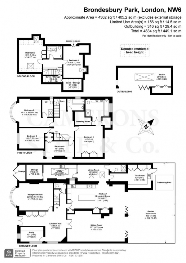 Floor Plan Image for 6 Bedroom Detached House for Sale in Brondesbury Park, London
