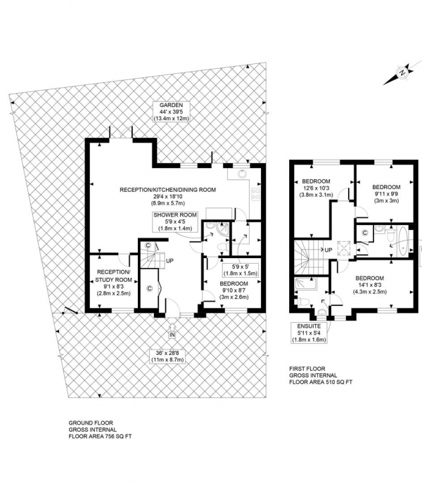 Floor Plan Image for 4 Bedroom Town House for Sale in Chanin Mews, London
