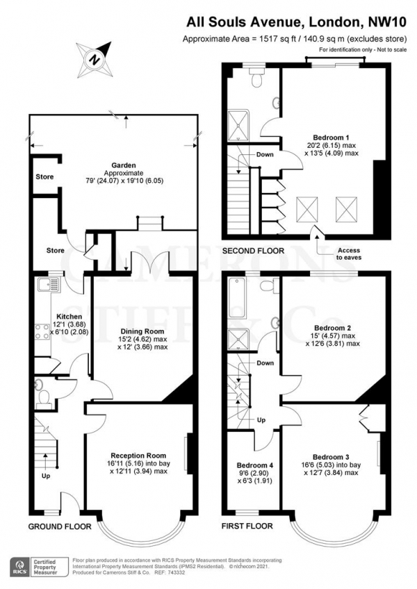 Floor Plan Image for 4 Bedroom Property for Sale in All Souls Avenue, London NW10