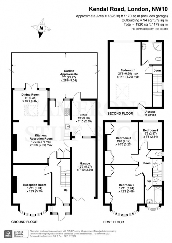 Floor Plan Image for 4 Bedroom Property for Sale in Kendal Road, London