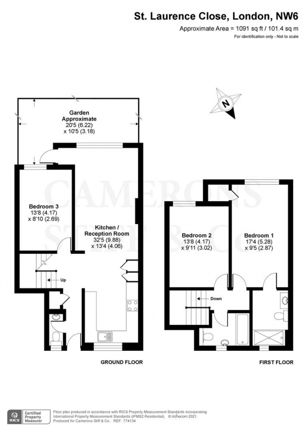 Floor Plan Image for 3 Bedroom Duplex for Sale in St. Laurence Close, London