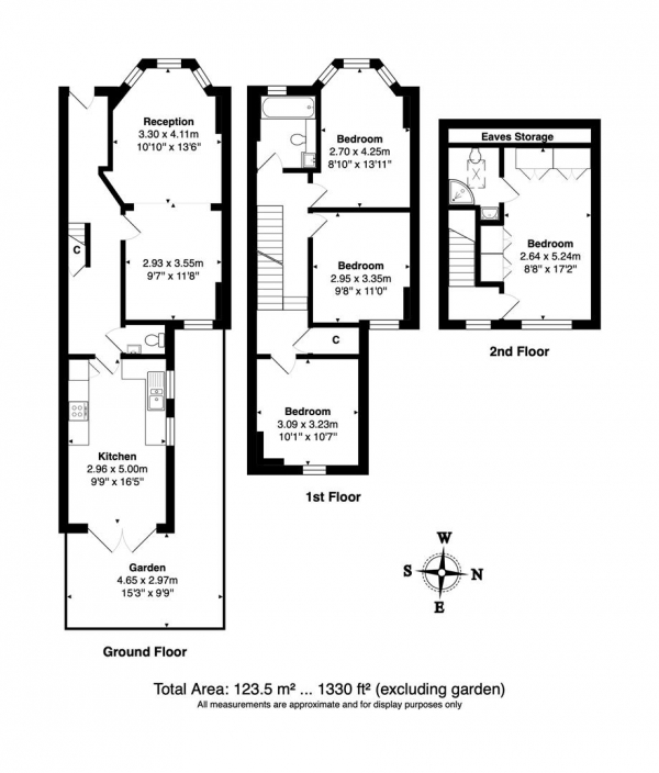 Floor Plan Image for 4 Bedroom Terraced House for Sale in Hiley Road, London