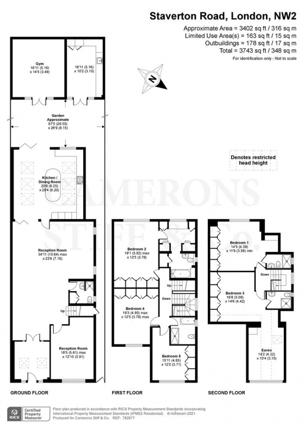 Floor Plan Image for 5 Bedroom Semi-Detached House for Sale in Staverton Road, London