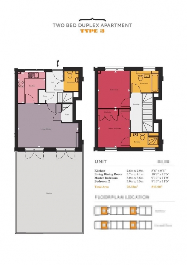 Floor Plan Image for 2 Bedroom Flat to Rent in Bristol Walk, Kilburn