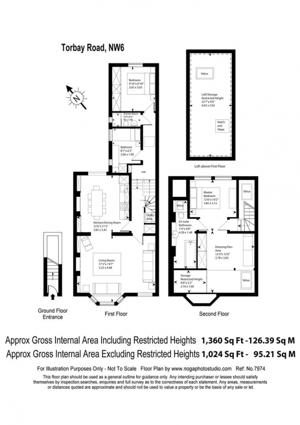 Floor Plan for 3 Bedroom Flat to Rent in Torbay Road, London, NW6, NW6, 7DT - £470  pw | £2037 pcm