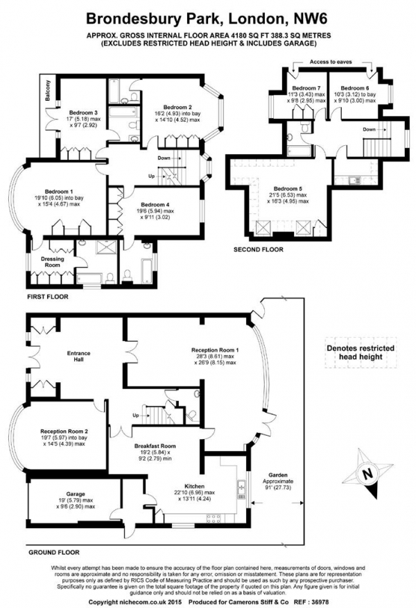 Floor Plan Image for 7 Bedroom Detached House to Rent in Brondesbury Park