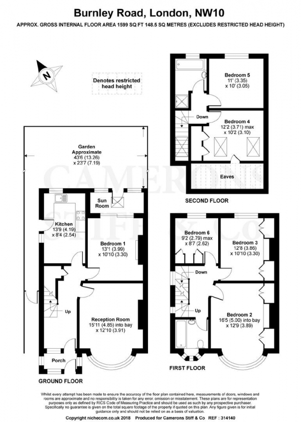 Floor Plan Image for 6 Bedroom Semi-Detached House to Rent in Burnley Road, Dollis Hill