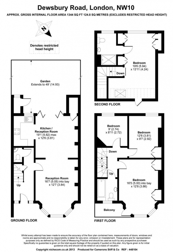 Floor Plan Image for 4 Bedroom Property to Rent in 3 Dewsbury Road, Dollis Hill