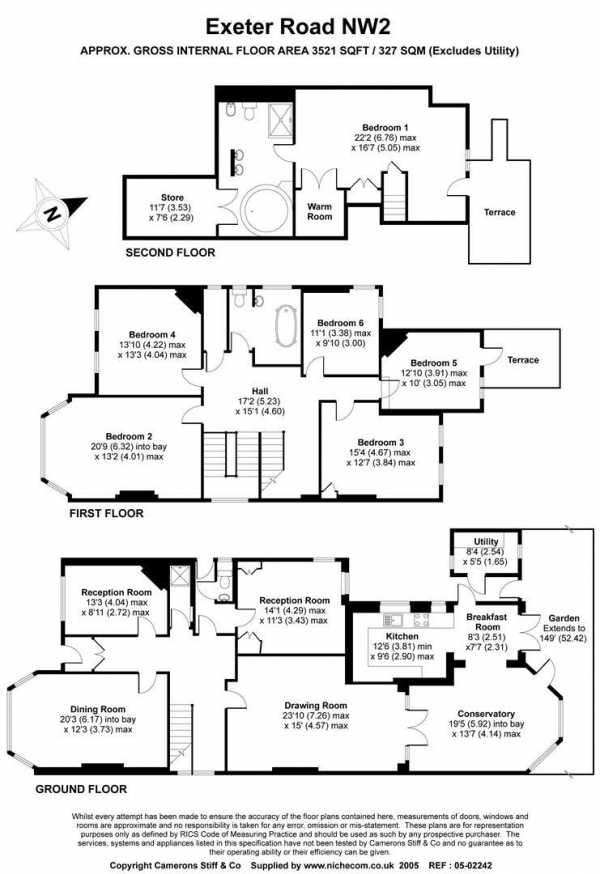 Floor Plan Image for 5 Bedroom Property to Rent in Exeter Road, Mapesbury, NW2