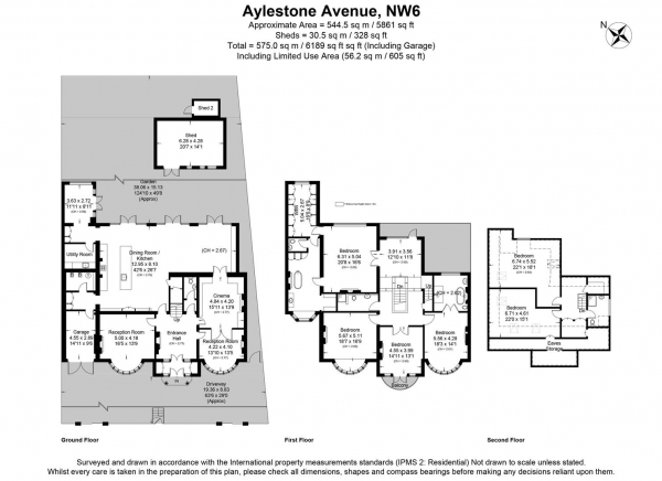 Floor Plan Image for 6 Bedroom Detached House to Rent in Aylestone Avenue, London NW6