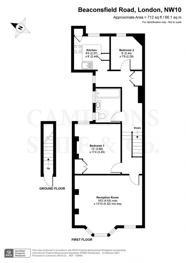 Floor Plan Image for 2 Bedroom Flat to Rent in Beaconsfield Road, Dollis Hill