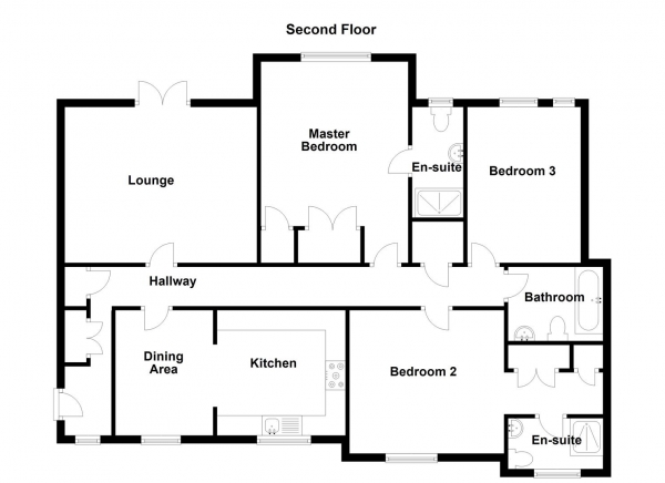 Floor Plan Image for 3 Bedroom Apartment for Sale in Marmaville Court, Mirfield