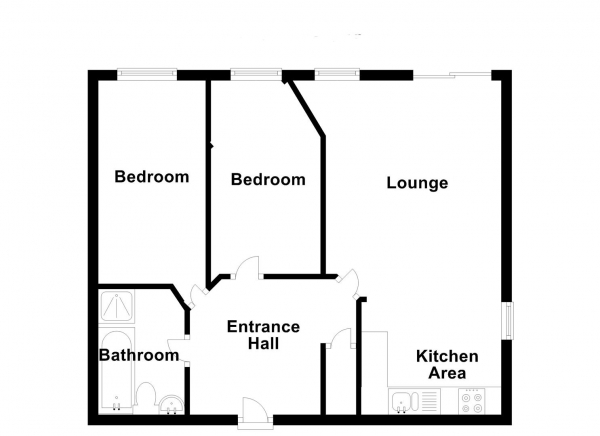 Floor Plan Image for 2 Bedroom Apartment for Sale in 27 Autumn Heights, Kitson Hill Road, Mirfield