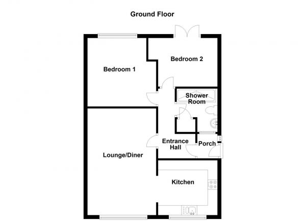 Floor Plan Image for 2 Bedroom Detached Bungalow for Sale in Springfield Park, Mirfield