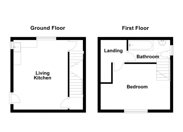 Floor Plan Image for 1 Bedroom Terraced House for Sale in Church Road, Liversedge