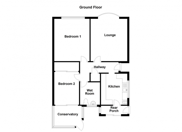 Floor Plan Image for 2 Bedroom Semi-Detached Bungalow for Sale in Water Royd Avenue, Mirfield